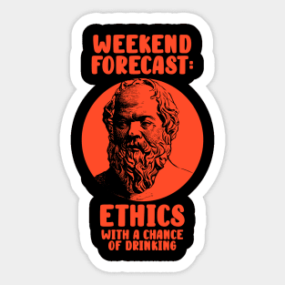 Socrates Philosophy Ethics - Weekend Forecast Sticker